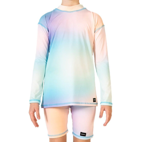 CAMISETA LARGA Y SHORT PROTECCION SOLAR UV ATARDECER