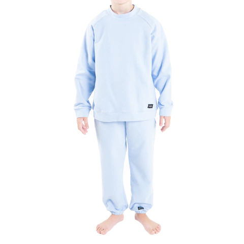 JOGGING Y BUZO ALGODÓN ELASTIZADO CELESTE LAVANDA