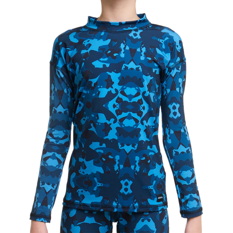 CAMISETA PROTECCIÓN SOLAR UV LARGA CELESTE CAMUFLADO