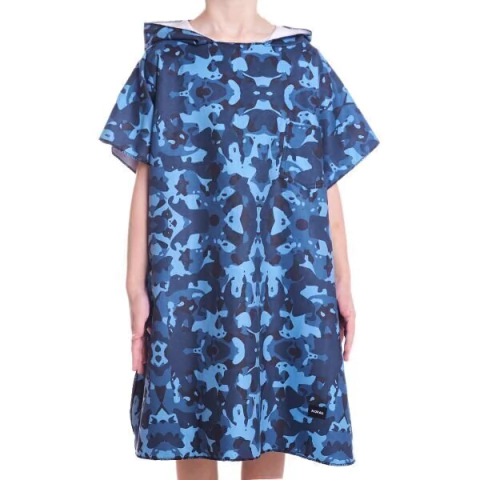 PONCHO SECADO RÁPIDO CELESTE CAMUFLADO