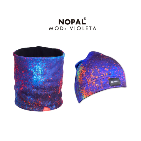 CUELLO Y GORRO MICROPOLAR VIOLETA