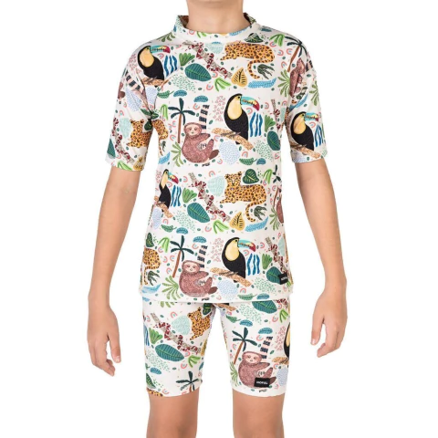 CAMISETA CORTA Y SHORT PROTECCION SOLAR UV SAFARI