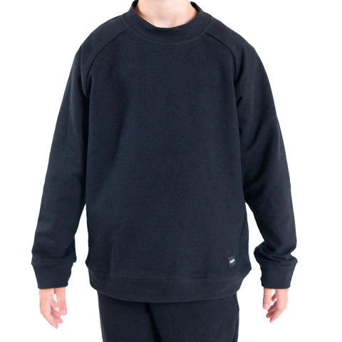 BUZO ALGODÓN ELASTIZADO NEGRO