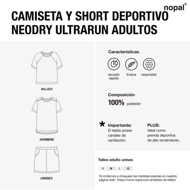 CAMISETA Y SHORT NEODRY ULTRA RUN GRIS — imagen 6