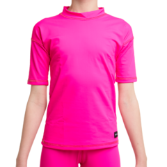 CAMISETA DE PROTECCIÓN SOLAR UV MANGA CORTA. MODELO FUCSIA