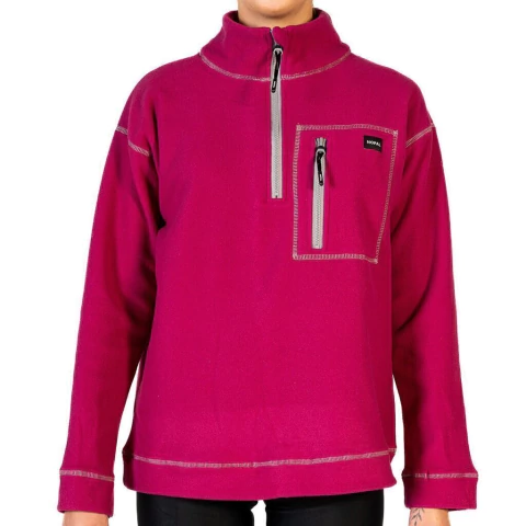 BUZO MICROPOLAR MEDIO CIERRE PURPURA