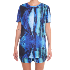 CONJUNTO REMERA OVERSIZE Y SHORT NEODRY UNISEX. MODELO OCEANO