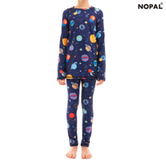 CONJUNTO TÉRMICO DE CAMISETA Y CALZA PARA NIÑOS Y NIÑAS. MODELO ESPACIO