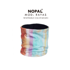 CUELLO MICROPOLAR REVERSIBLE. MODELO RAYAS