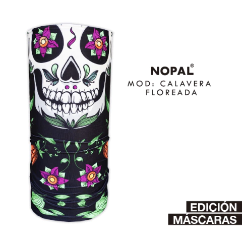 CUELLO MULTIUSO CALAVERA FLOREADA