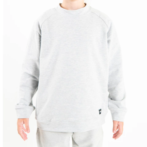 BUZO ALGODÓN ELASTIZADO GRIS MELANGE