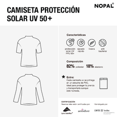 CAMISETA DE PROTECCIÓN SOLAR UV MANGA LARGA. MODELO VERDE - comprar online