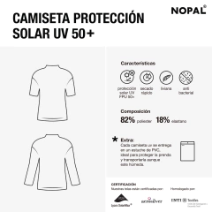 CAMISETA DE PROTECCIÓN SOLAR UV MANGA CORTA PARA NIÑOS Y NIÑAS. MODELO CELESTE - comprar online