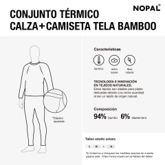 CALZA BAMBOO TERMICA UNISEX MODELO MARFIL - comprar online