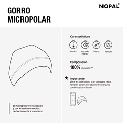 GORRO MICROPOLAR MODELO TROPICAL en internet