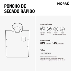 PONCHO DE SECADO RÁPIDO MODELO ALEGRIA - tienda online