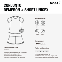 CONJUNTO REMERA OVERSIZE Y SHORT NEODRY UNISEX. MODELO MARMOL - comprar online