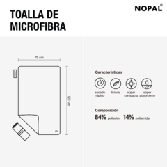 TOALLA DE SECADO RÁPIDO DE MICROFIBRA. MODELO LISO VERDE FLUO - nopal