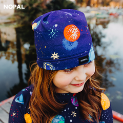 CONJUNTO DE CUELLO MULTIUSO Y GORRO MICROPOLAR PARA NIÑOS. MODELO ESPACIO - comprar online
