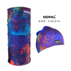 CONJUNTO GORRO DE MICROPOLAR Y CUELLO MULTIUSO. MODELO VIOLETA