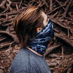 CUELLO MULTIUSO. MODELO GRIS CAMUFLADO. - nopal