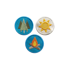 PACK DE 3 PARCHES BORDADOS