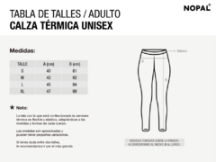CALZA TERMICA UNISEX MODELO TRIDENT - tienda online