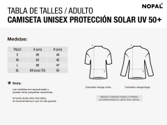 CAMISETA DE PROTECCIÓN SOLAR UV MANGA LARGA PARA ADULTO UNISEX. MODELO LAVA en internet