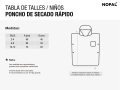 Imagen de PONCHO DE SECADO RÁPIDO MODELO ALEGRIA