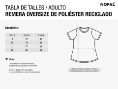 REMERA OVERSIZE DE POLIESTER RECICLADO UNISEX. MODELO SAKURA en internet