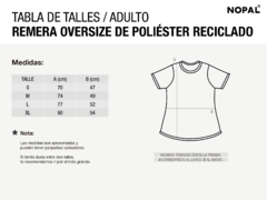 REMERA OVERSIZE DE POLIESTER RECICLADO UNISEX. MODELO LAVA en internet