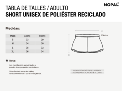 SHORT DE POLIESTER RECICLADO UNISEX. MODELO LAVA en internet