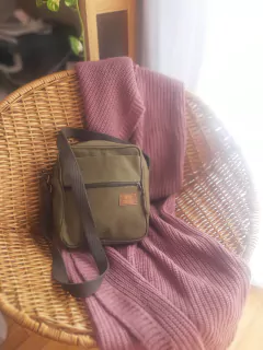 Bolso lona chico verde seco