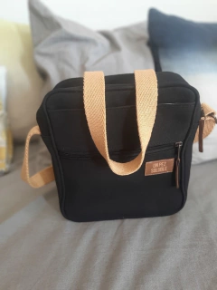 Bolso lona chico negro - comprar online