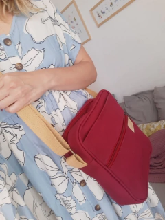 Bolso lona chico bordo