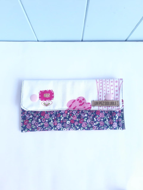 Cartuchera/Portanteojo Flor Rosa