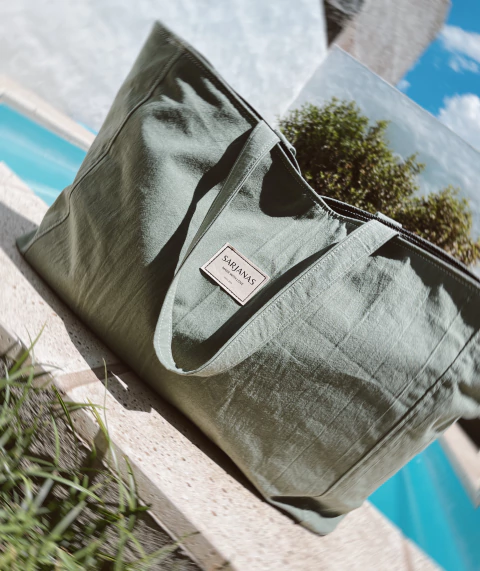 Bolso tela verde - comprar online