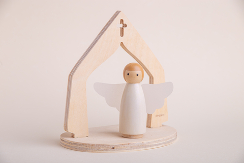 CAPILLA + ANGEL PINTADO CELESTE (5cm)