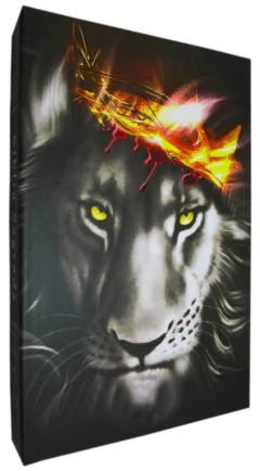 Bíblia capa dura especial - leão com coroa na internet