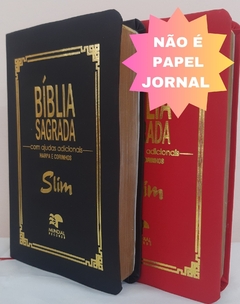 Biblia slim para o casal - capa luxo preta + vermelha