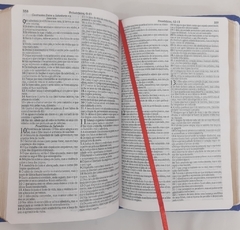 Biblia slim para o casal - capa luxo marrom + vermelha - Mundial Records Editora