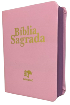Bíblia pequena - capa luxo rosa lisa