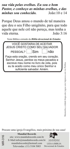 Folhetos para evangelização - O bom pastor (1000)