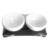Recipiente Doble Blanco 8 cm Kiotto con Base de Madera - comprar online