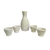 Set de Sake de cerámica Classic beige jaspeado