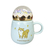 Taza de Cerámica con Tapa Shiba Color Verde 500 ml