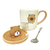 Taza Cerámica con Tapa Pudding Oso Crema 380 ml - comprar online