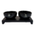 Recipiente Doble Negro 8 cm Kiotto con Base de Madera - comprar online