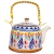 Tetera de Ceramica Oriental Hojas Colores 900 ml