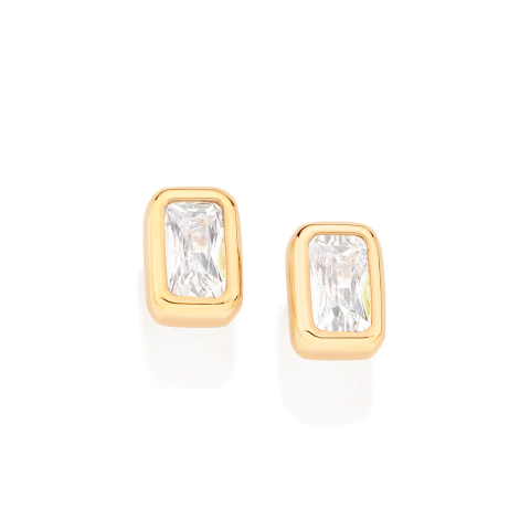 Brinco solitário com zircônias Branco-526932-Rommanel